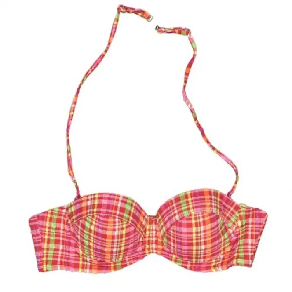 Diane Von Frustenburg plaid bikini top - Picture 5 of 9
